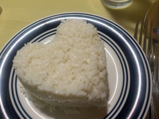 Heart shaped rice!