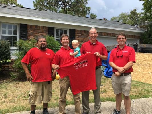 Christopher Thompson from the WVOC on site with The Red Shirt Guys!