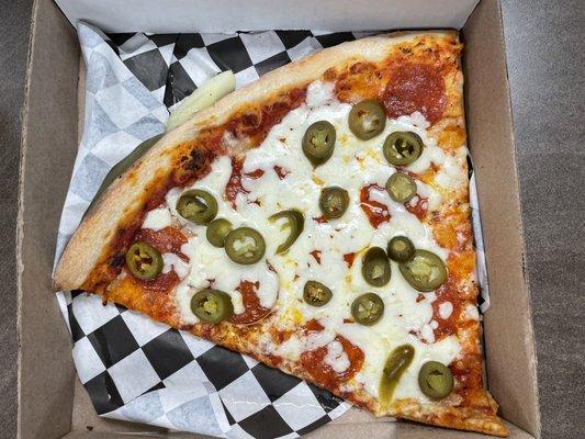 Jalapeño pepperoni slice