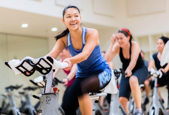 Spinning - Take your pick from 70 Group Fitness classes each week - Spinning, ZUMBA, BODYPUMP, many styles of yoga, and more.