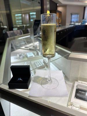 Jewelry and champagne, what's not to love?