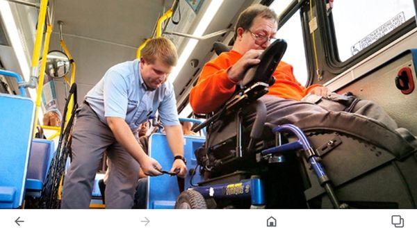 Teaching them to ride public Buses and light rail in the community