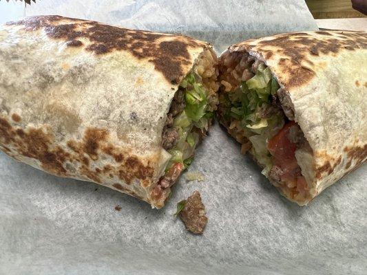 Steak burrito