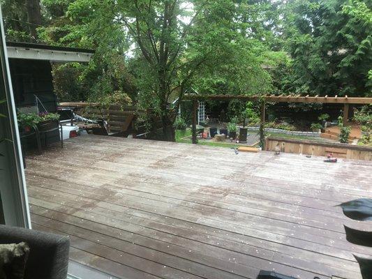 Old Deck Finish - Brown painted IPE