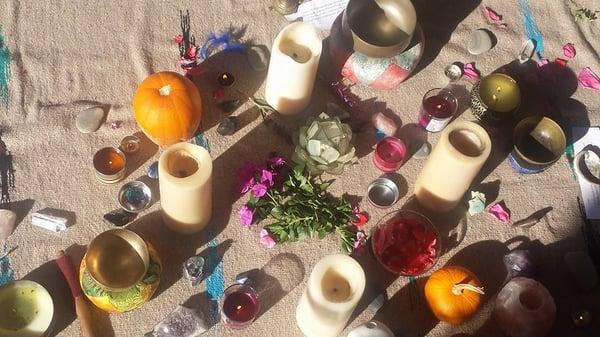 Blessing Way Altar for a 40th Birthday ceremony