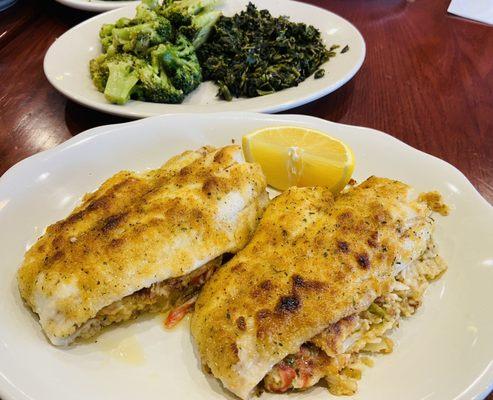 Stuffed Filet of Sole with Crabmeat