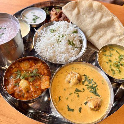 North Indian thali