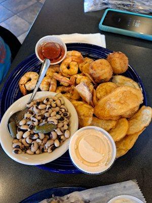 Grilled gulf shrimp. These were good, along with the homemade potato chips.