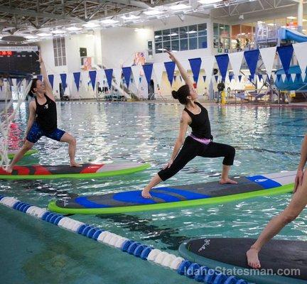 Idoor SUP classed at the West Boise YMCA.