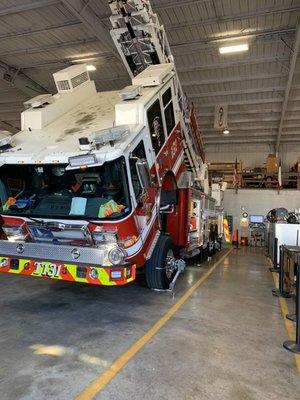 Alignment on a fire engine.