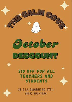 October discount