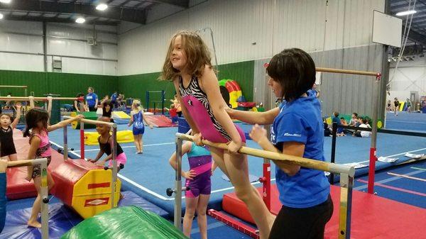 Kids have so much fun mastering skills at Black Hills Gymnastics.