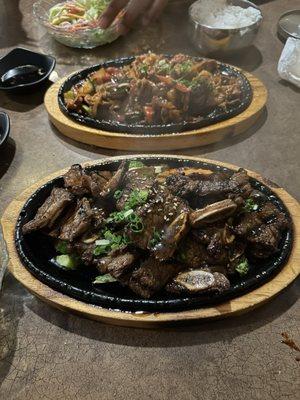 Short ribs and spicy pork