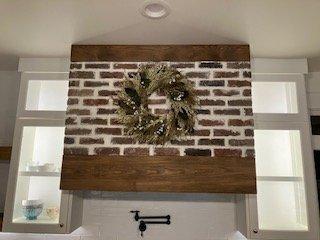 Vent hood brick veneer brick stack