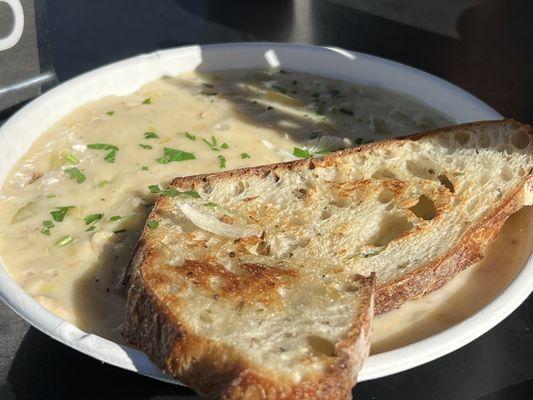 Huge clam chowder