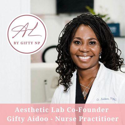 Known in the local community as Gifty NP, Gifty Aidoo is a Registered Nurse years of experience. 
She has a smooth hand and a caring touch.