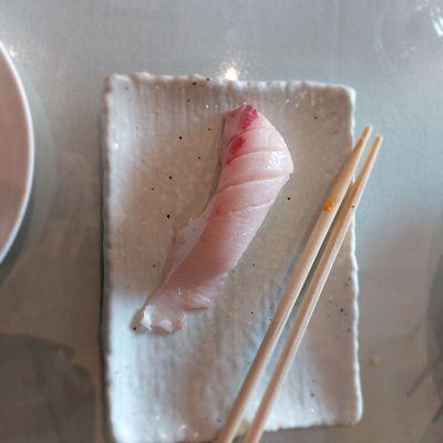 Hamachi Toro (chopsticks for scale).