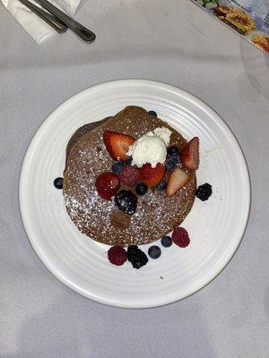 Sweet Potatoes Pancakes Top With Mix Berries