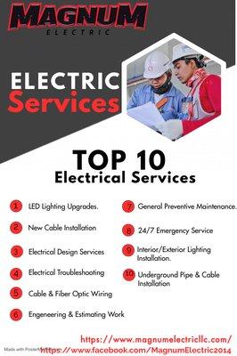 Top 10 Services we here at Magnum Electric provide!