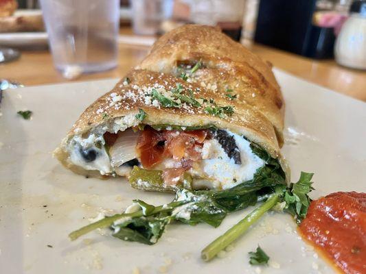 Inside the Vegetarian Calzone