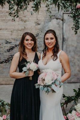 Our bride and part of her bride tribe.  We loved designing their bouquets.  Call us for your wedding/event florals!