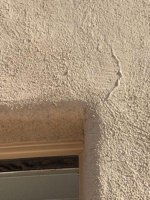 Stucco wall repair