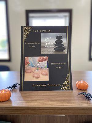 Hot Stones 
Cupping Therapy