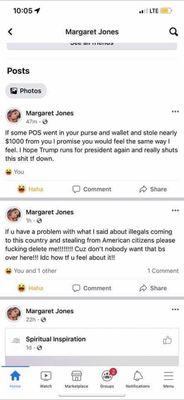 Margaret Jones being proudly racist