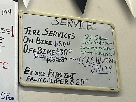 Services Pricing