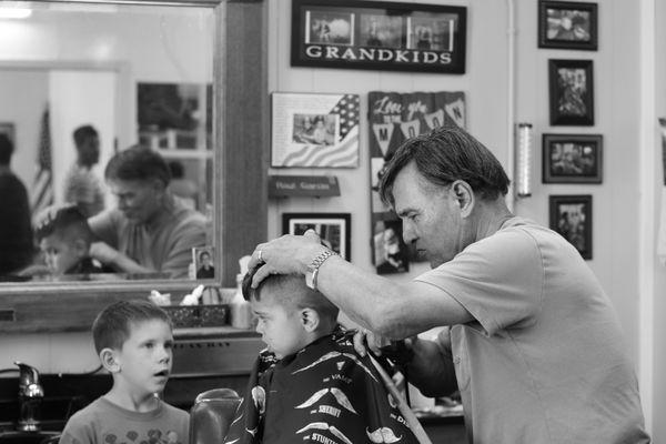 A true master at work, kids love coming for the cuts and I enjoy the conversations with Raul.. he truly loves his customers...