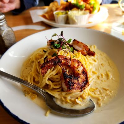 Blacken shrimp alfredo