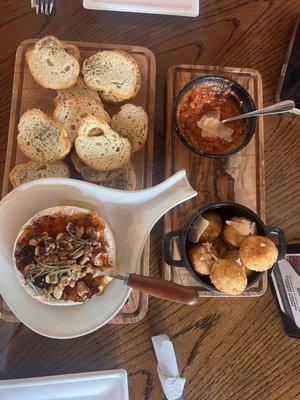 Brie cheese and Arancini