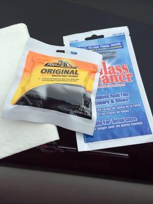 Complimentary In car care kit