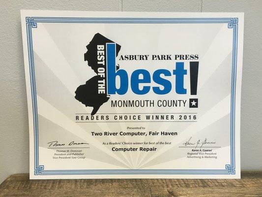 Best of the Best - 2 years in a row!