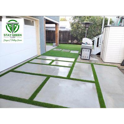 Concrete, turf, drip system, planter and fruit tree project