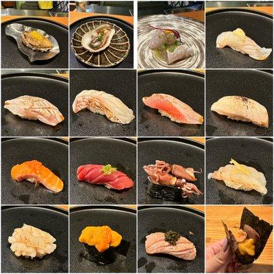 17 omakase set...I am forgot to take a photo of one of the pieces but every piece is very fresh