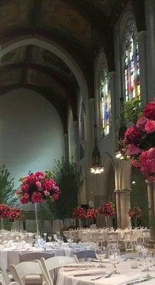 Sweet 16 Party for Jane+Theresa  Venue: A Vacated Gothic Church, Flowers: Joseph Richinelli, Dress Designs+Styling: Gerald C. Tolomeo