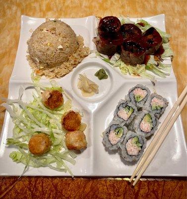 Beef Negimakai Bento w/ fried rice