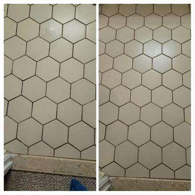 Before and After of tiles