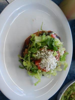 Chicken tostada, gluten free