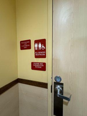 All gender restroom two available