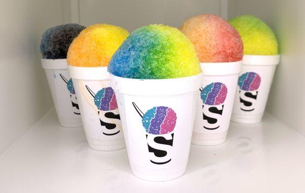 Shaved ice treats! We also have sugar free syrup flavor alternatives!