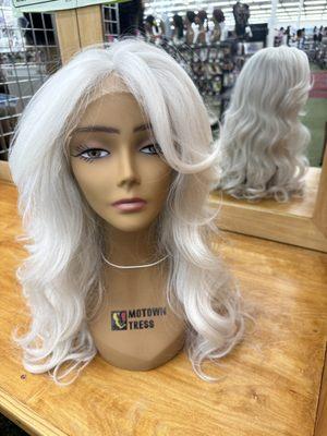 Lace front grey wig