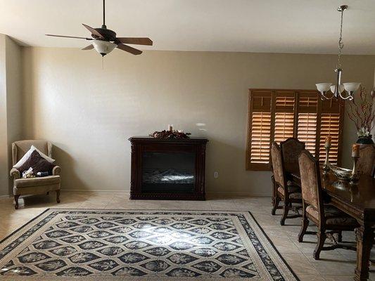 Living room paint job and clean up.