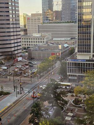 View of target from hotel