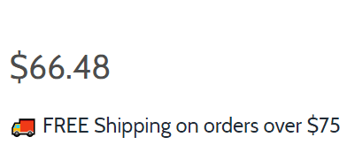 Free shipping over $75