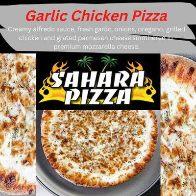 Sahara Pizza Garlic Chicken Pizza