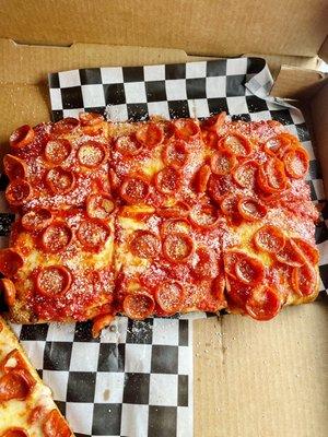 Detroit Style Pepperoni Pie