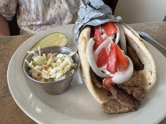 gyro sandwich - I like the tomatoes!