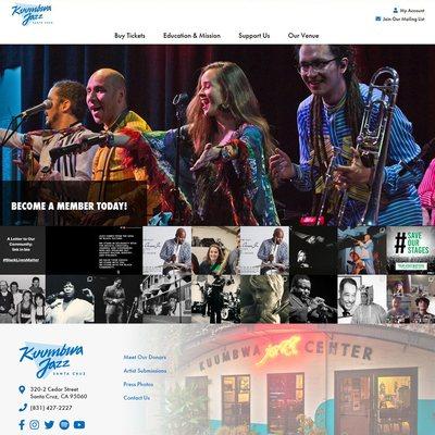 WordPress Website, Web Maintenance, and Webmaster Services for Music Venue